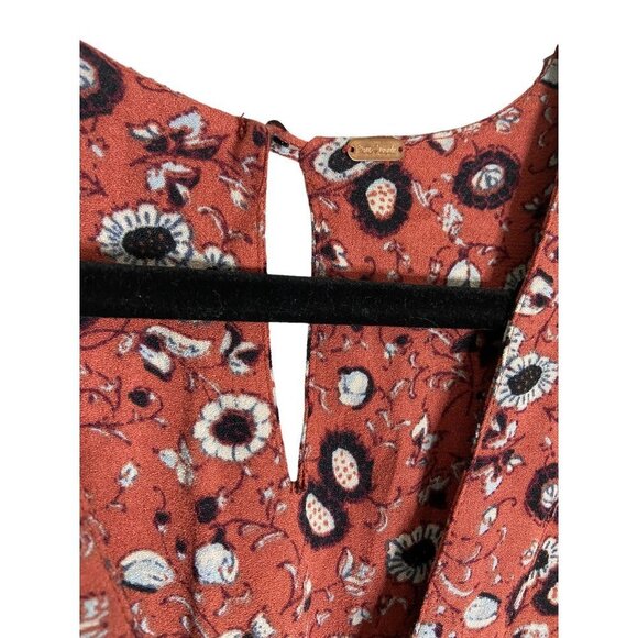 Free People Some Like it Hot Jumpsuit Rust Combo-sz approx. 8 - Picture 7 of 13